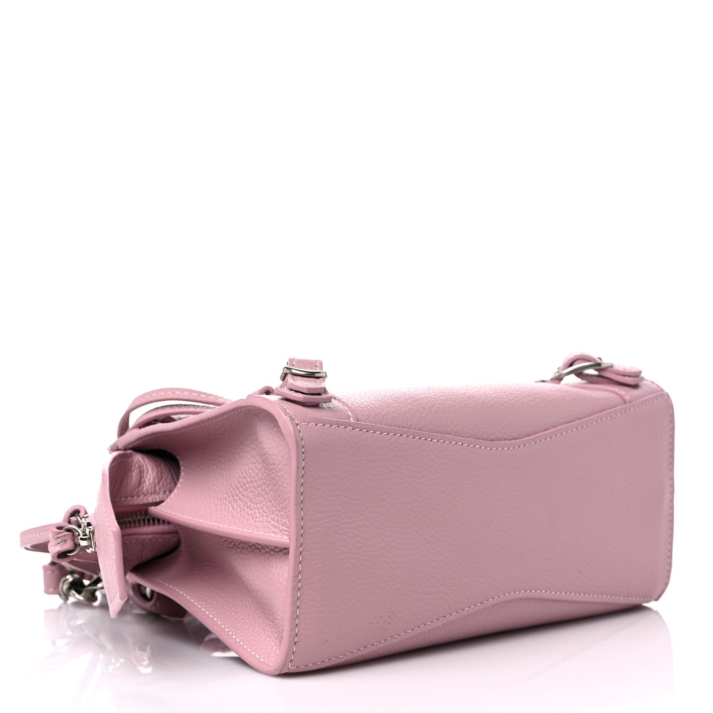 Grained Calfskin Neo Classic Silver Hardware Mini City Powder Pink