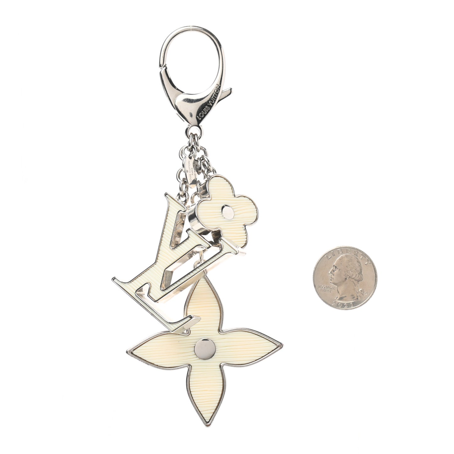 Fleur d Epi Bag Charm Ivory