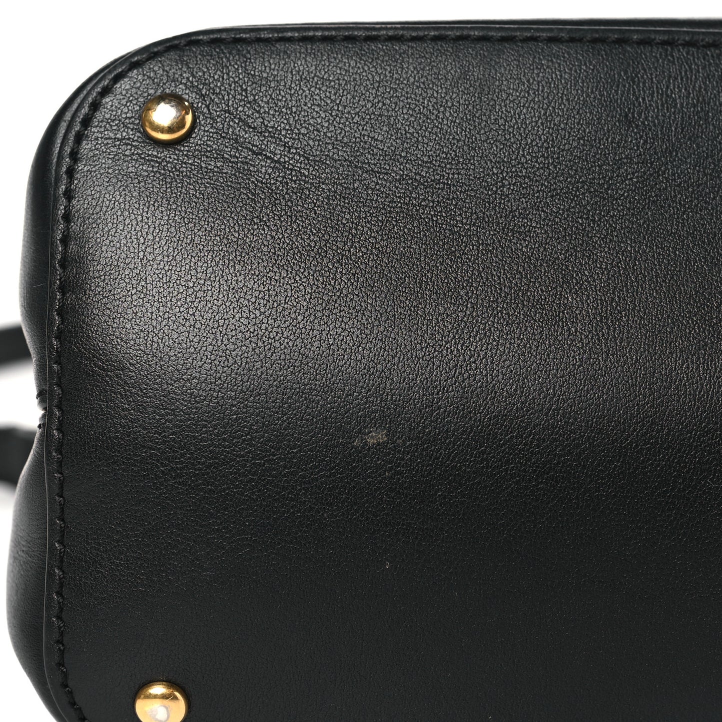Smooth Calfskin Supervee Top Handle Bag Black