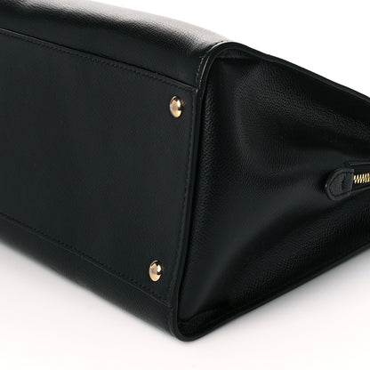 Salvatore Ferragamo Hammered Calfskin Today Satchel Black 6 of 10