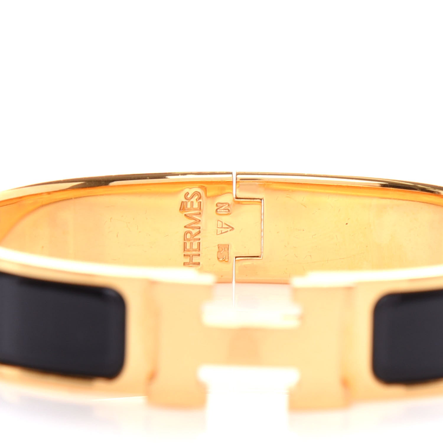 Hermes Enamel Narrow Clic Clac H Bracelet PM Black 4 of 4