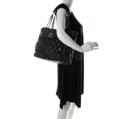 Chanel Lambskin Large Bubble Quilt Tote Black 2 of 8