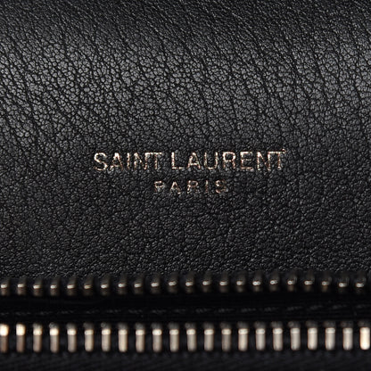 Saint Laurent Sheepskin Matelasse Chevron Monogram Medium College Bag Black 6 of 9