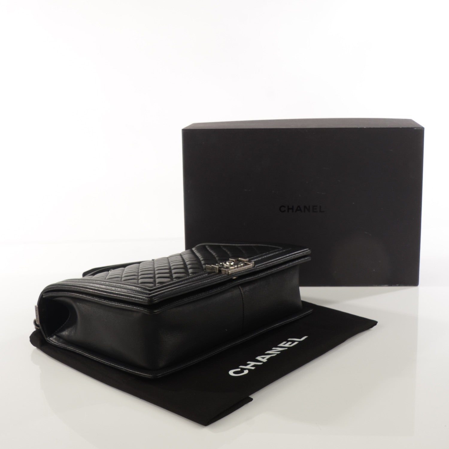 Chanel Calfskin Quilted Large Boy Flap Black 4 of 9