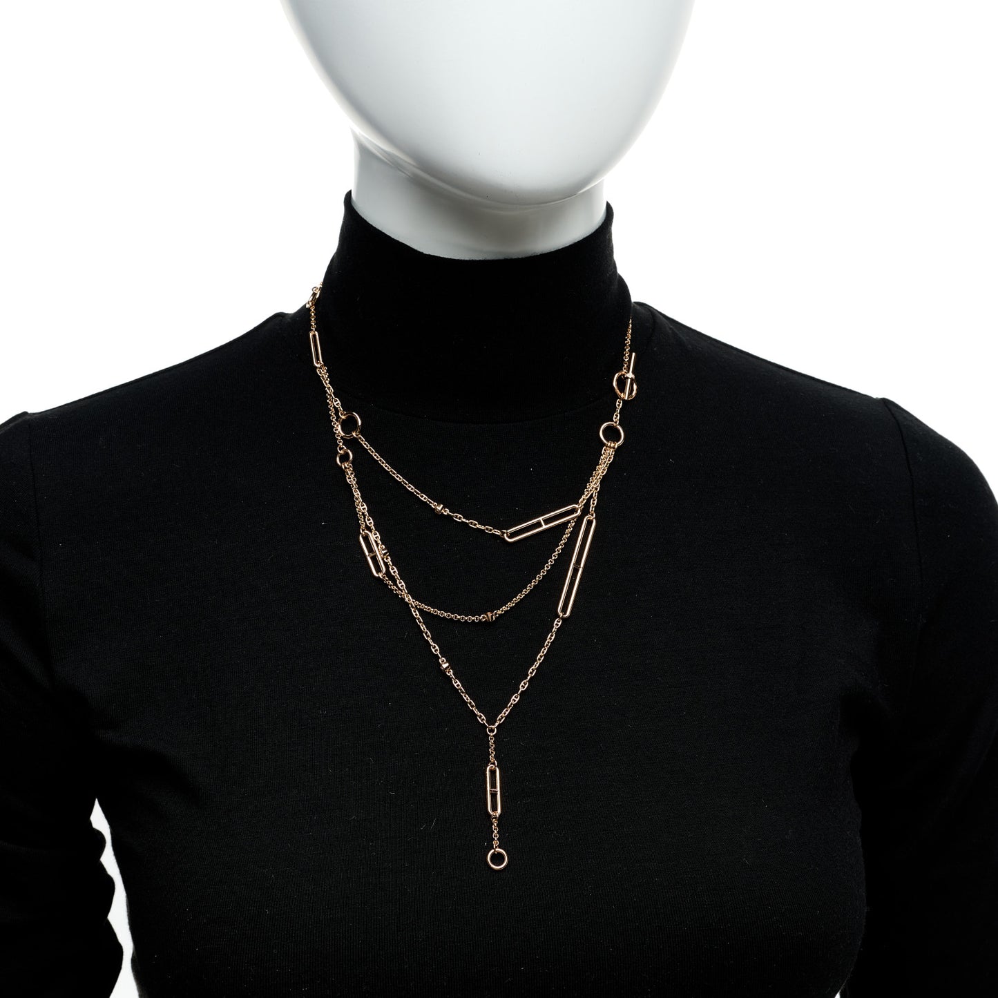18K Rose Gold Diamond Chaine d'Ancre Chaos Necklace