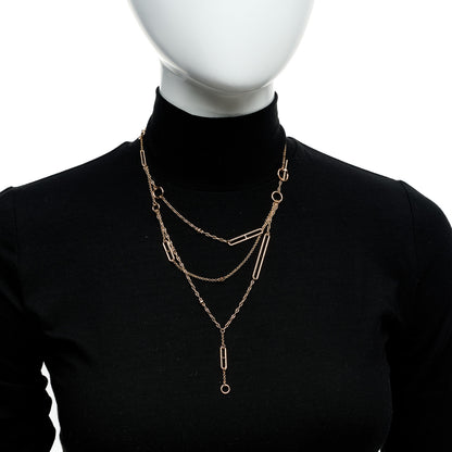 Hermes 18K Rose Gold Diamond Chaine d'Ancre Chaos Necklace 2 of 5