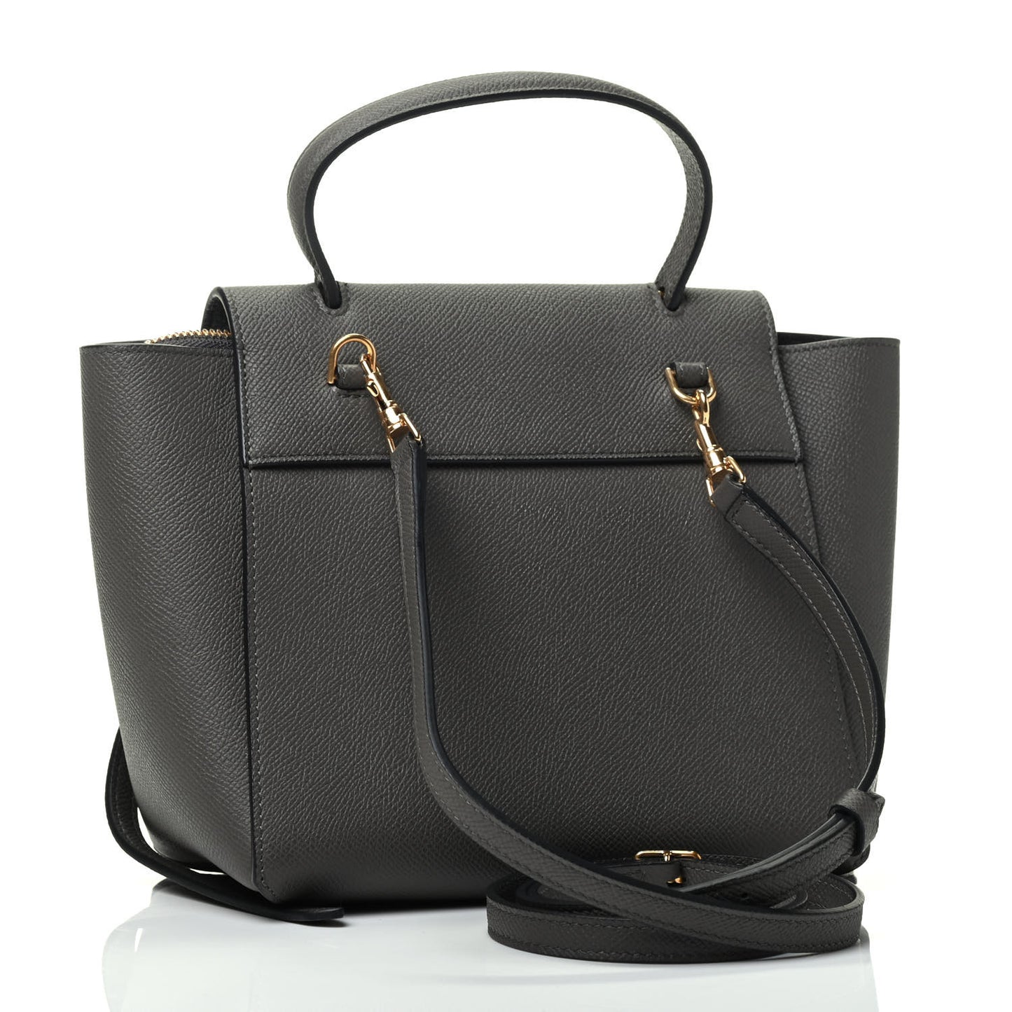 Grained Calfskin Nano Belt Bag Grey