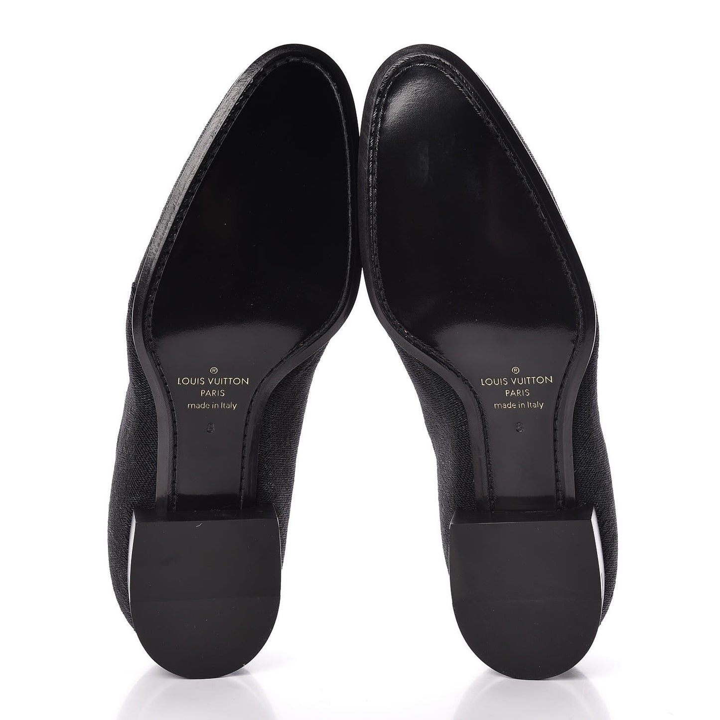 Monogram Embroided Sequins Mens Grenelle Richelieu Shoes 8 Black