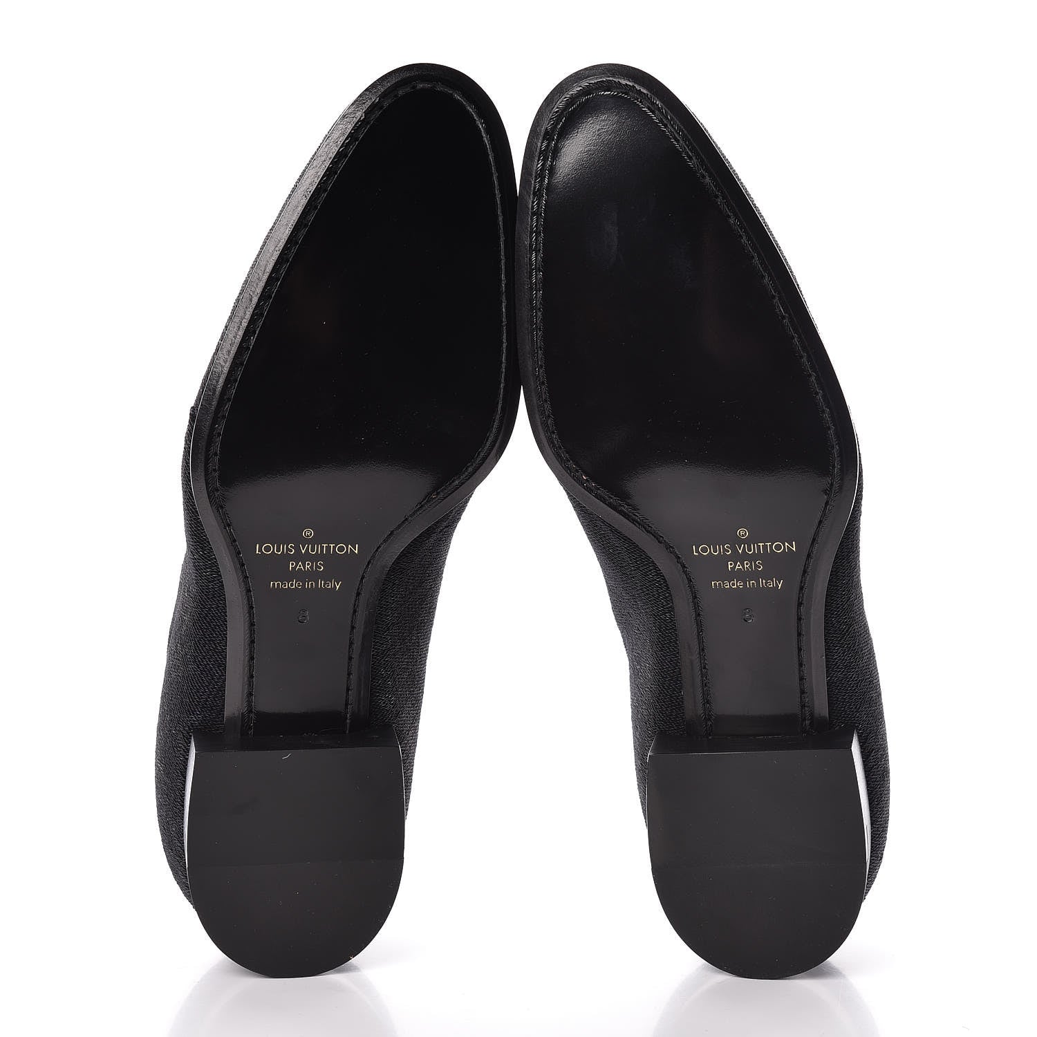 Louis Vuitton Monogram Embroided Sequins Mens Grenelle Richelieu Shoes 8 Black 5 of 9