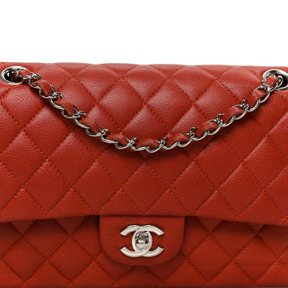 Chanel Caviar Quilted Medium Double Flap Red 9 of 11