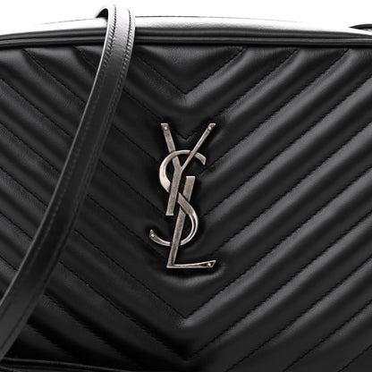 Saint Laurent Calfskin Matelasse Monogram Lou Camera Bag Black 8 of 11
