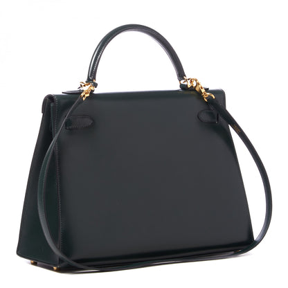 Hermes Box Kelly Sellier 32 Vert Fonce 3 of 32