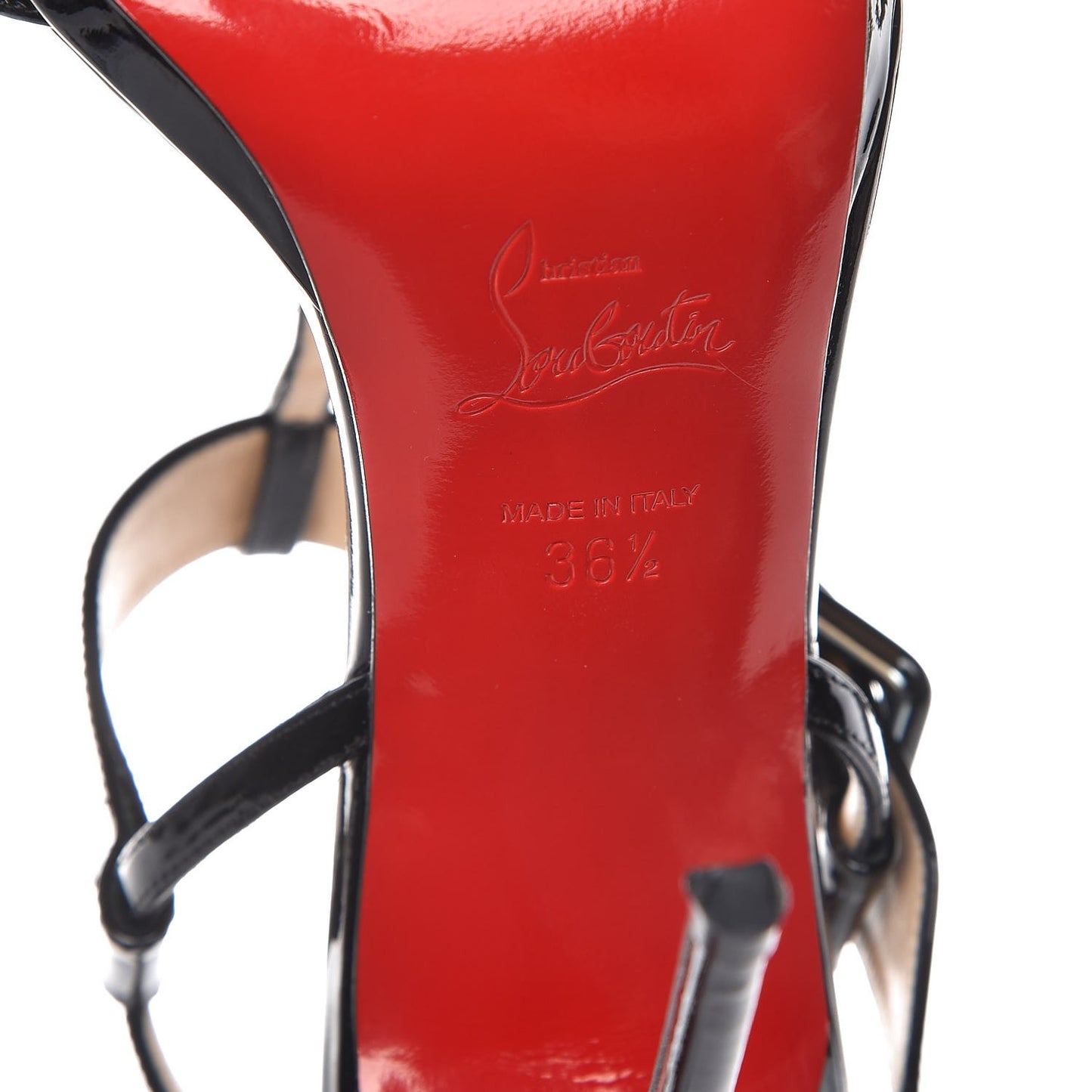 Patent Beltega 120 Sandals 36.5 Black