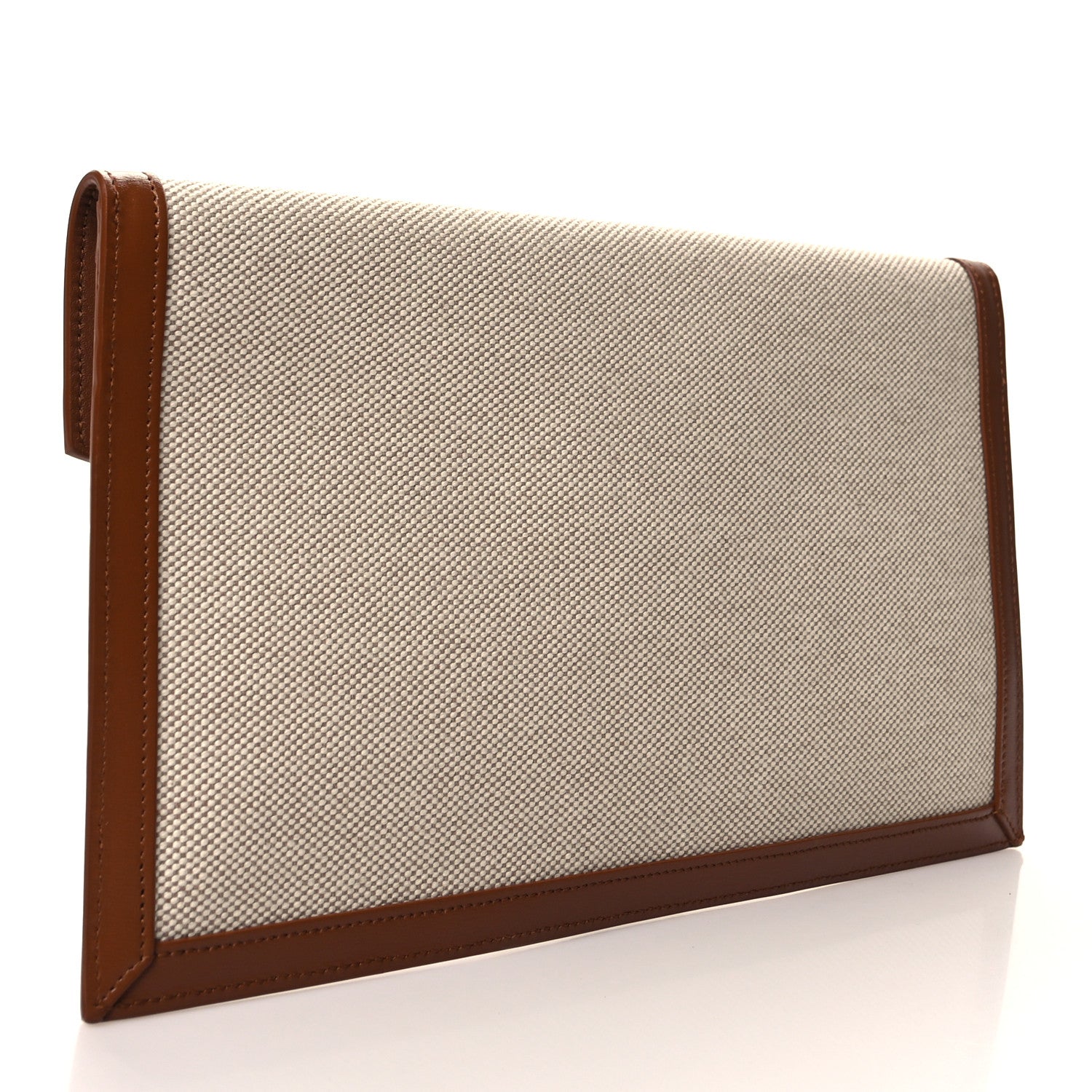 Saint Laurent Canvas Uptown Pouch Natural Beige Brick 3 of 7