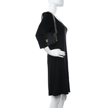 Chanel Lambskin Quilted Mini Chain Rows Flap Black 2 of 12