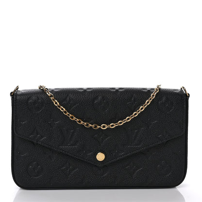 Louis Vuitton Empreinte Pochette Felicie Chain Wallet Black 3 of 10