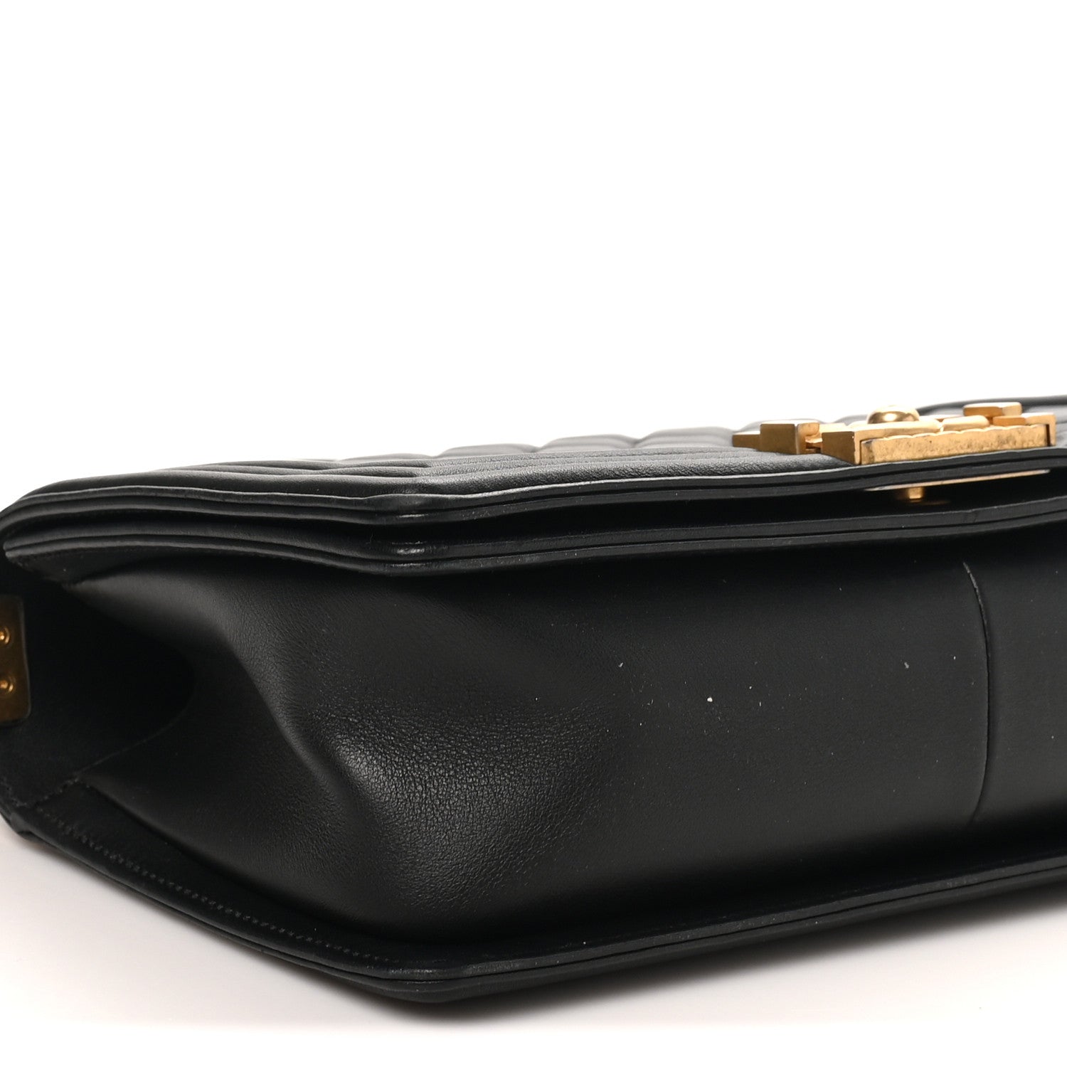 Chanel Calfskin Medium Boy Logo Top Handle Flap Black Black 9 of 10
