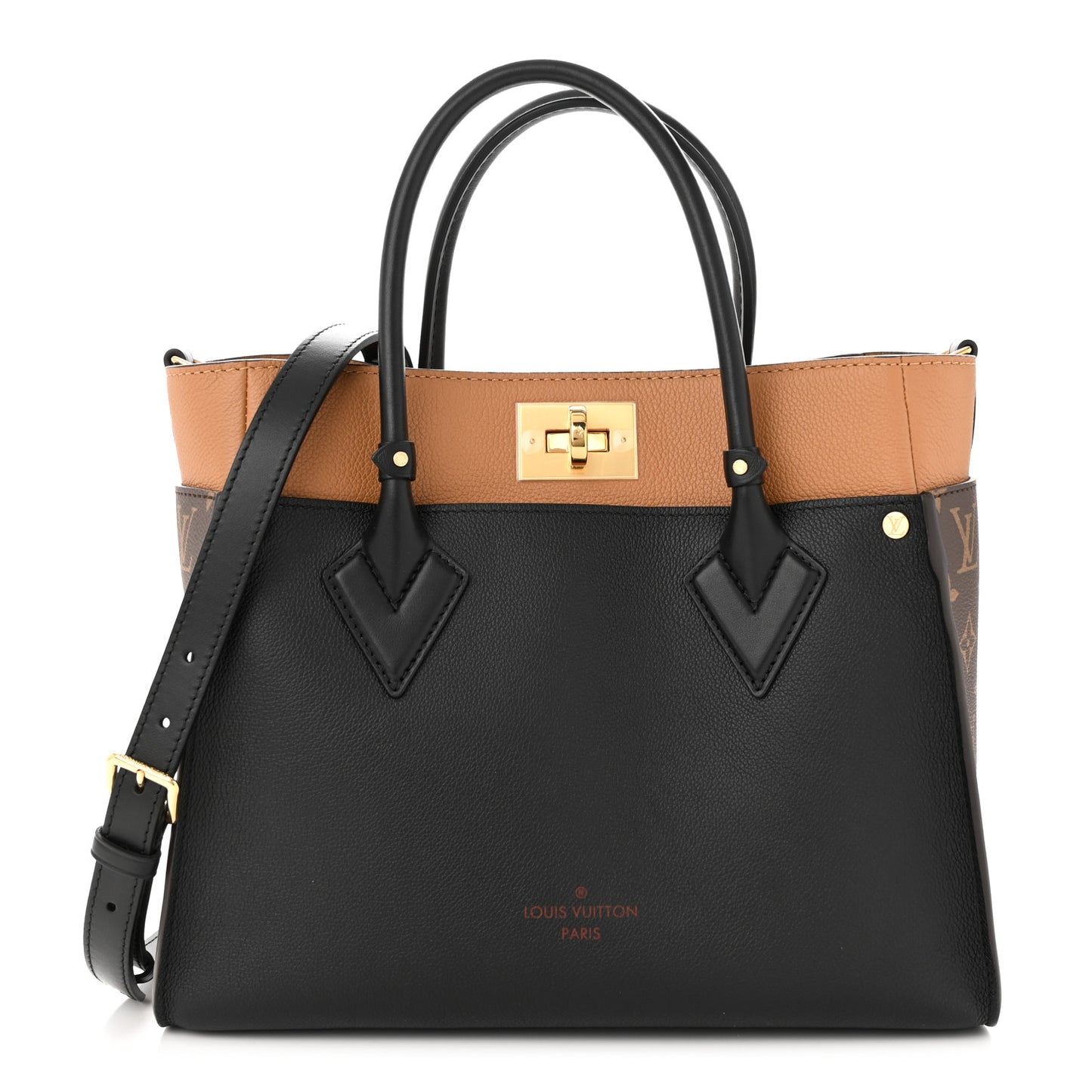 Calfskin Monogram On My Side Black