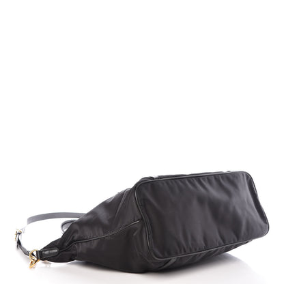 Prada Tessuto Nylon Saffiano Jacquard Logo Tote Black 4 of 9