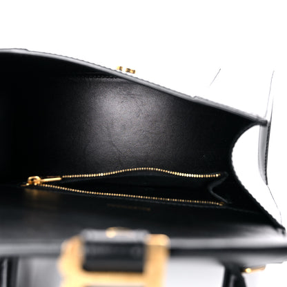 Balenciaga Shiny Box Calfskin Small Hourglass Top Handle Bag Black 5 of 16