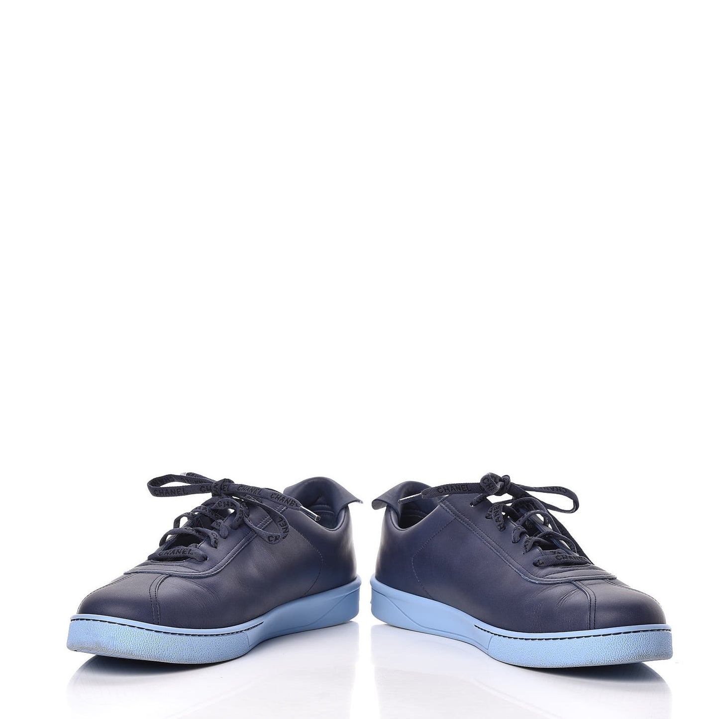 Calfskin Mens Sneakers 46 Navy