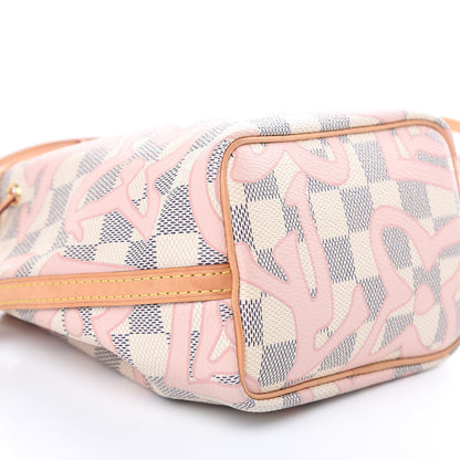 Louis Vuitton Damier Azur Tahitienne Nano Noe Rose Ballerine 10 of 11