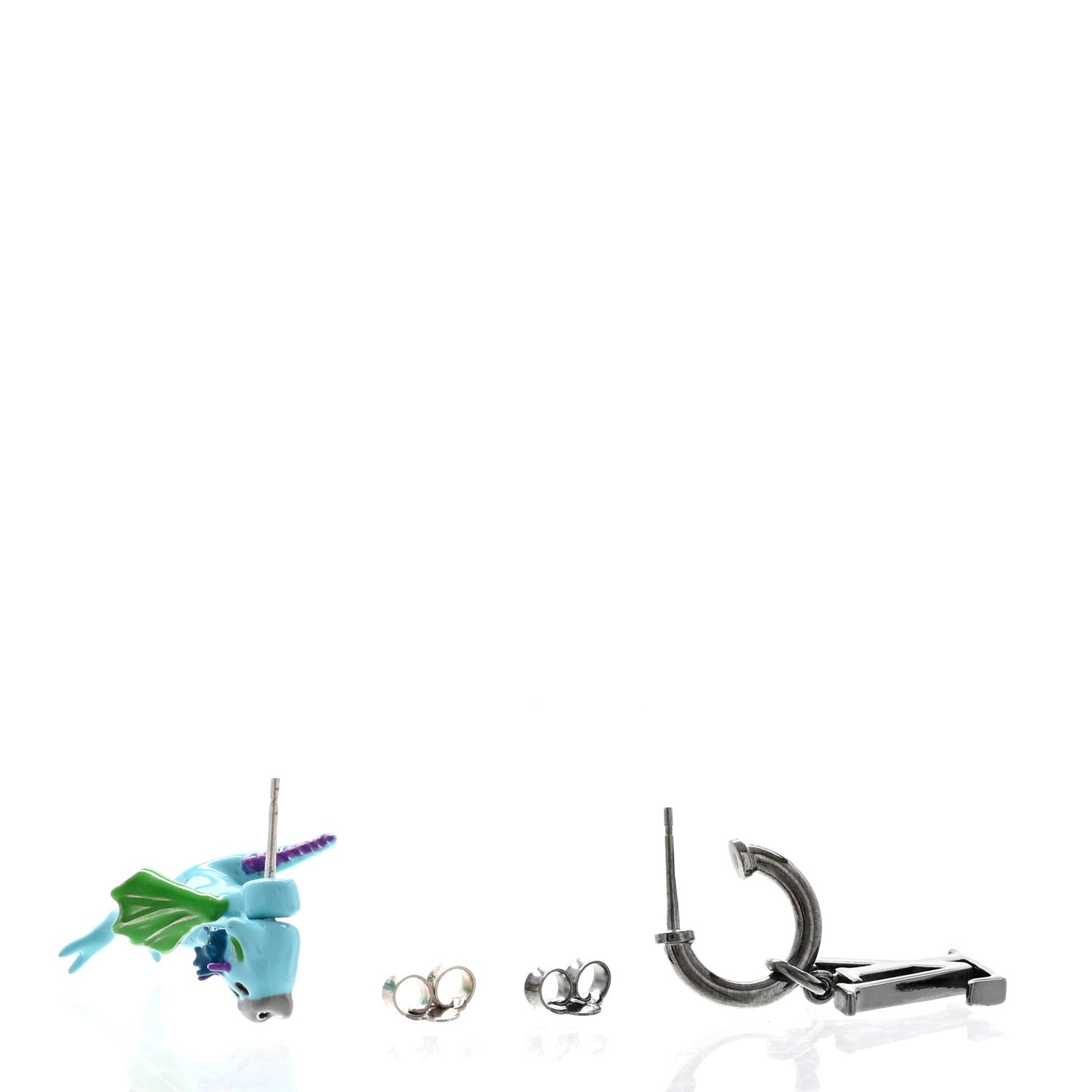 Enamel Palladium Earrings Multicolor