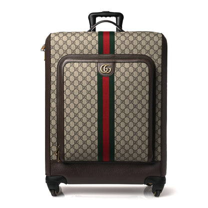 Gucci GG Supreme Monogram Web Medium Savoy Trolley Beige Ebony 1 of 14