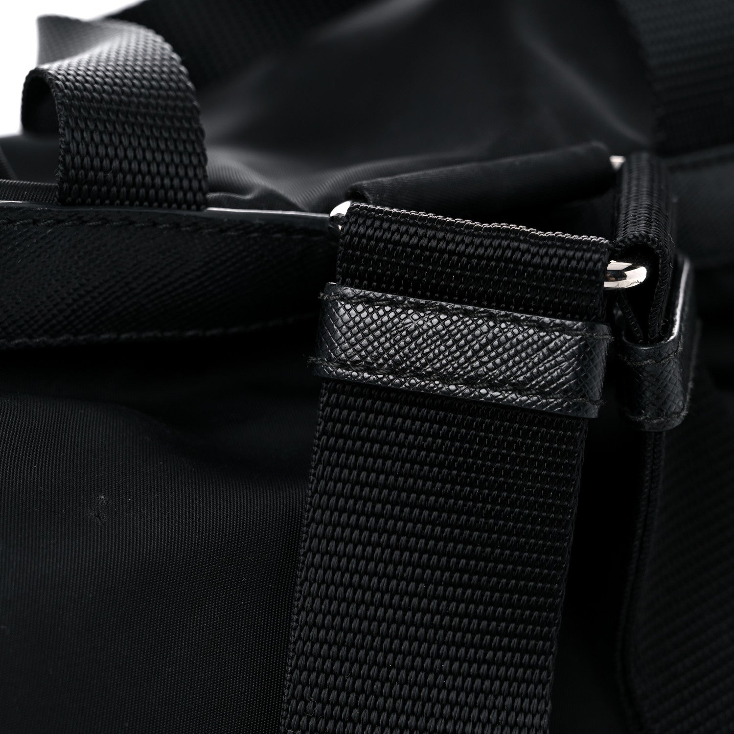 Prada Tessuto Nylon Saffiano Medium Backpack Black 21 of 24