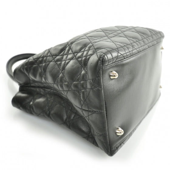 Christian Dior Lambskin Cannage Soft Lady Dior Tote Black 6 of 14