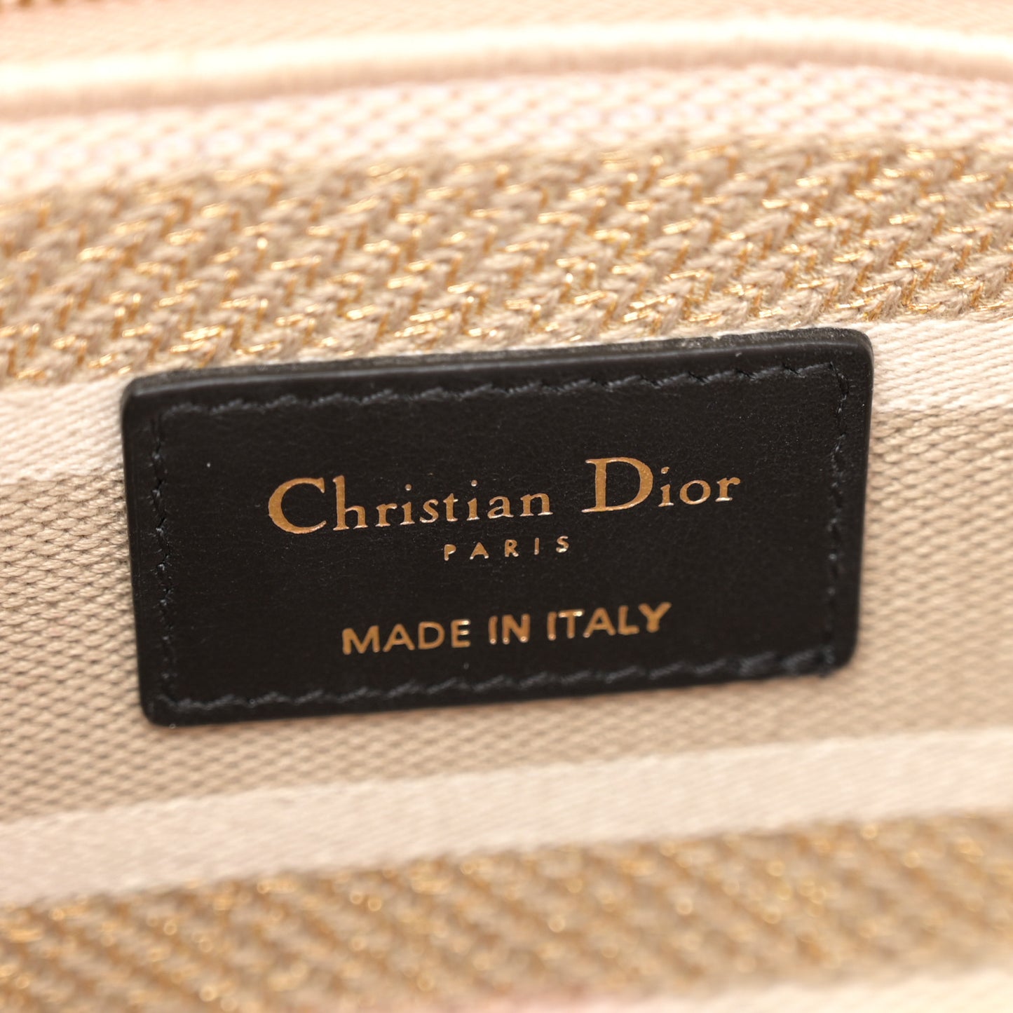 Canvas Embroidered Hibiscus Printed Medium Lady D-Lite Beige Multicolor