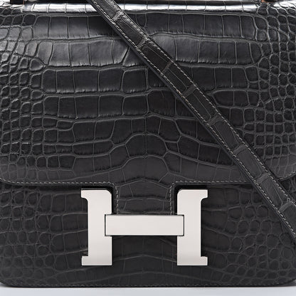 Hermes Matte Alligator Constance 24 Graphite 7 of 24