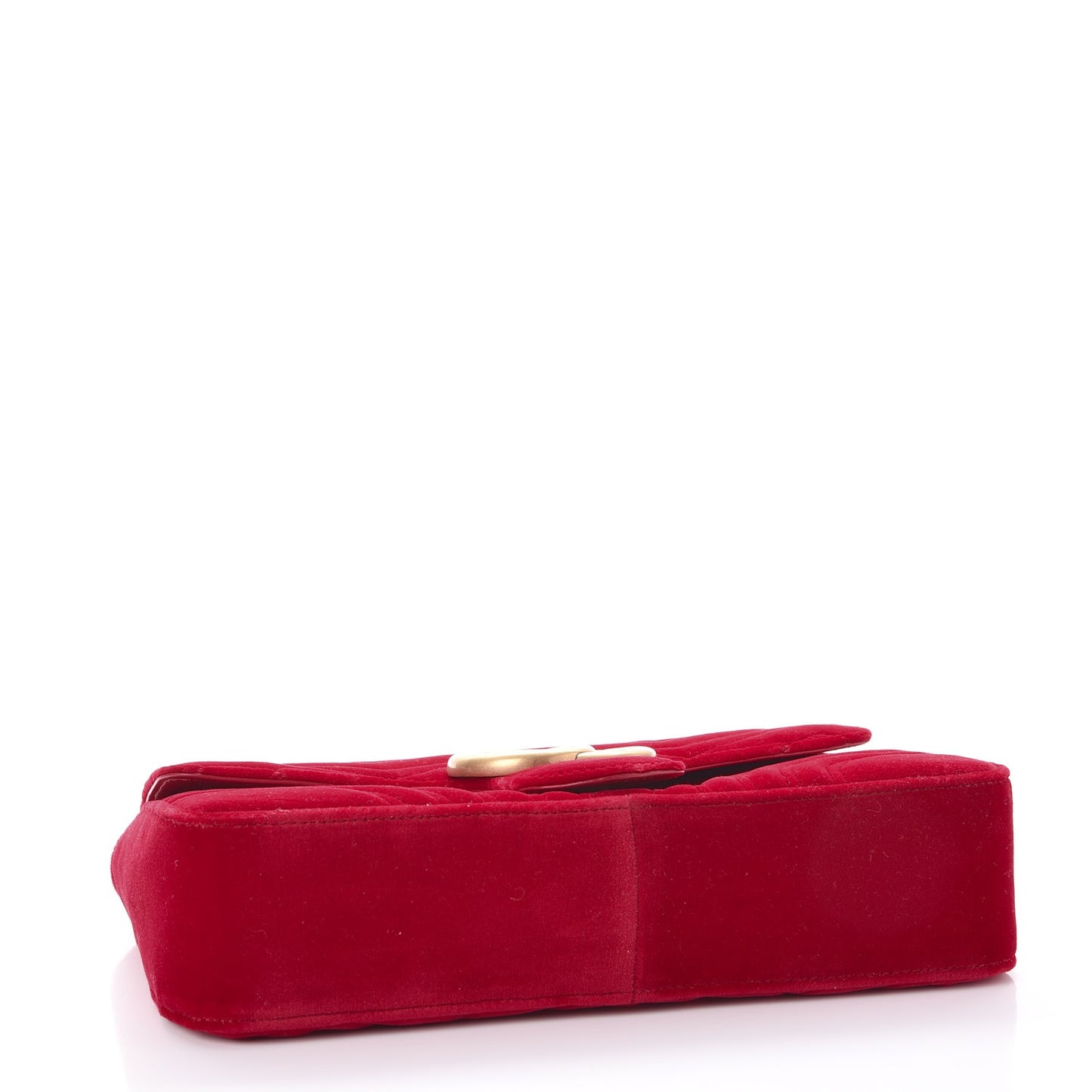 Velvet Matelasse Medium GG Marmont Shoulder Bag Hibiscus Red