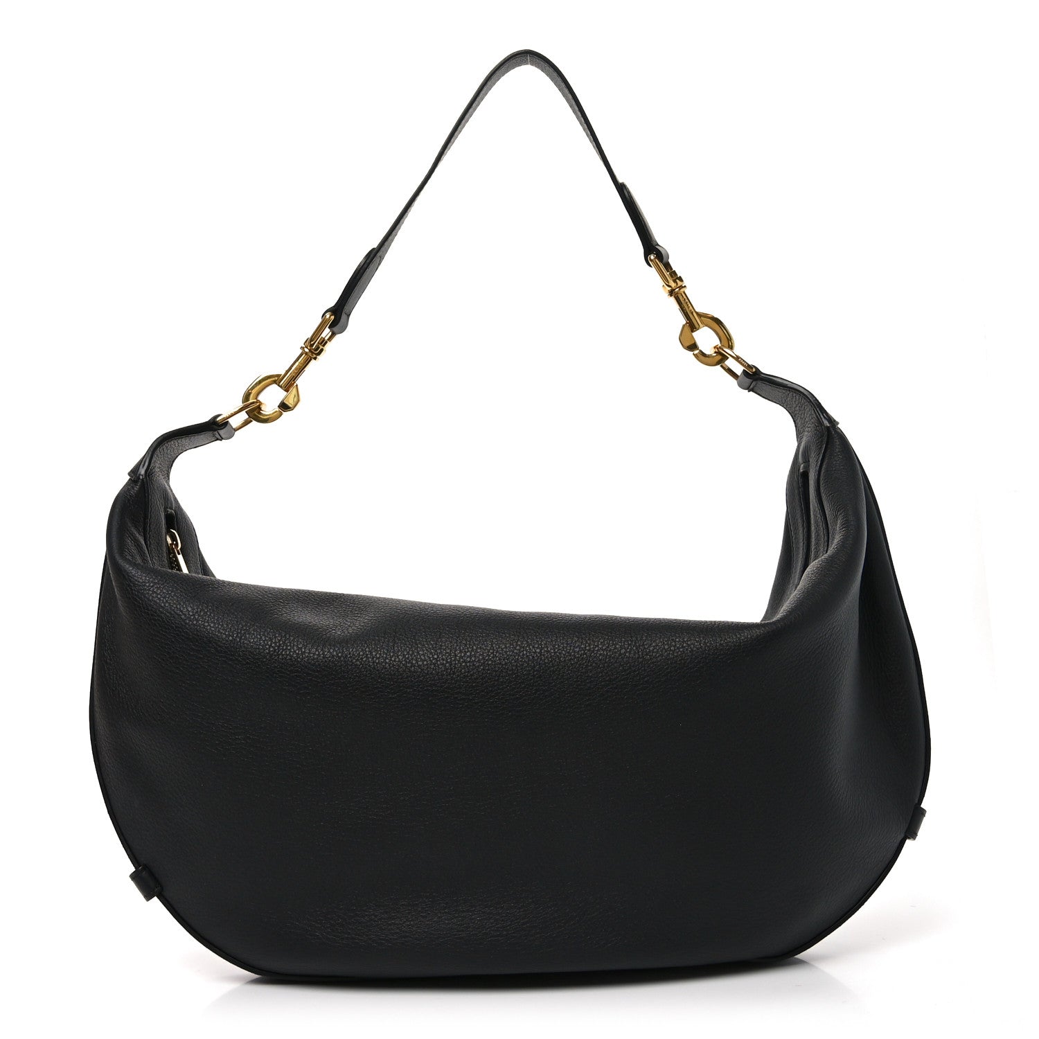 Celine Supple Calfskin Medium Strap Leandre Shoulder Bag Black 1 of 9