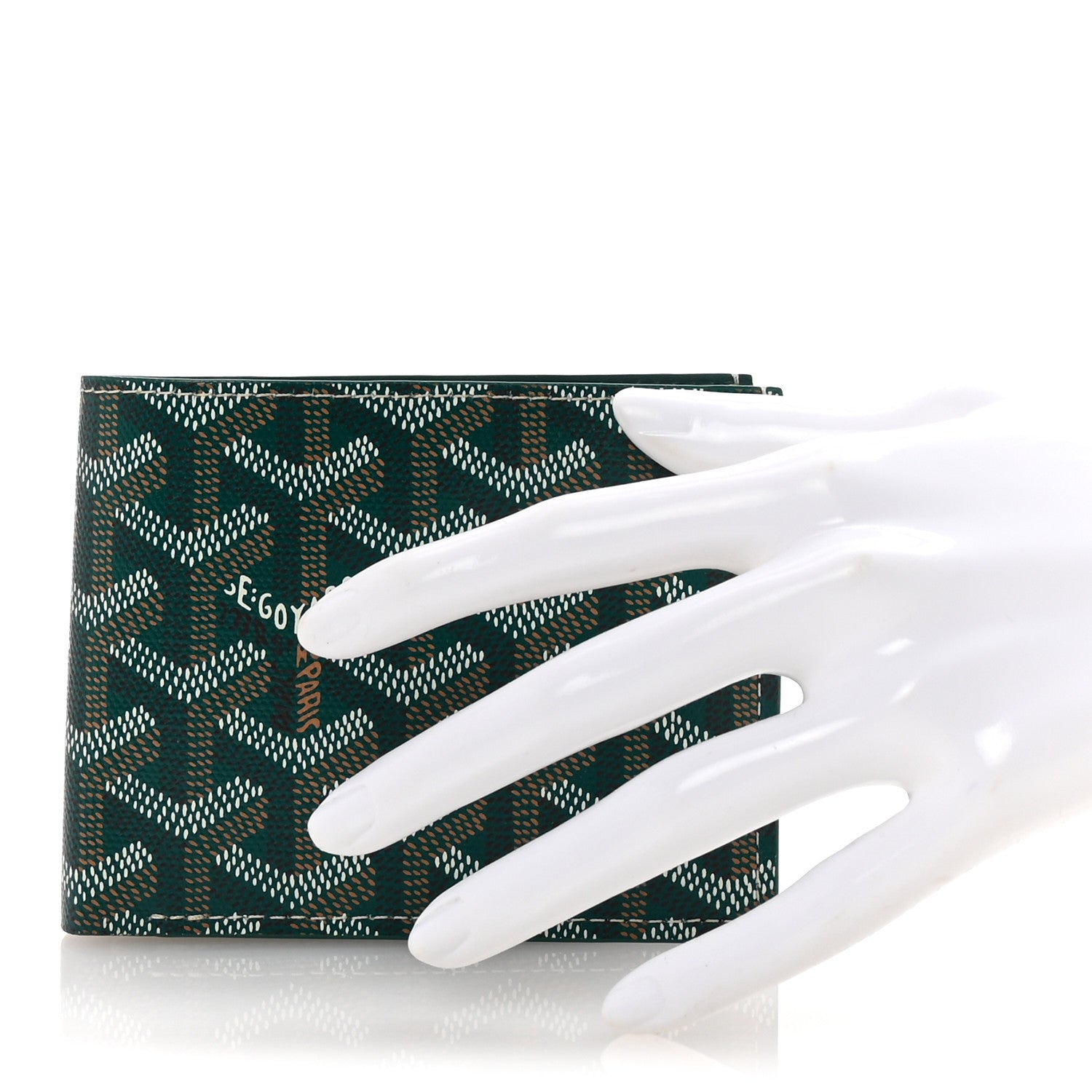 Goyard Goyardine Bi-Fold Victoire PM Wallet Green 2 of 7