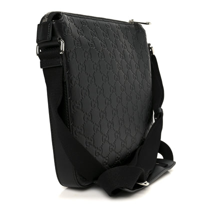 Gucci Guccissima Signature Small Messenger Bag Black 3 of 11