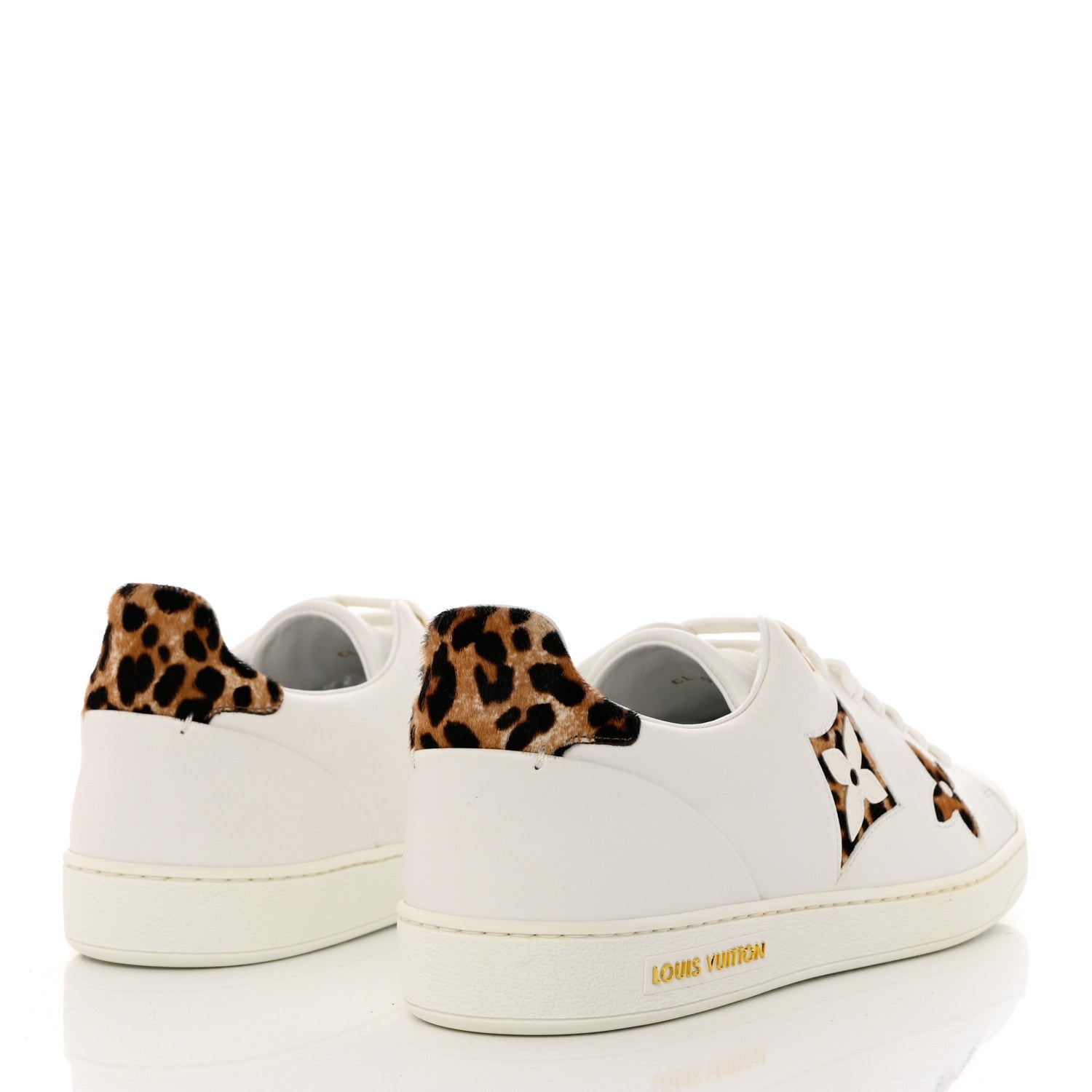 Louis Vuitton Calfskin Calf Hair Monogram Giant Jungle Frontrow Sneakers 41 White 4 of 9
