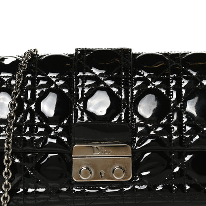 Christian Dior Patent Cannage New Lock Pouch Black 6 of 10