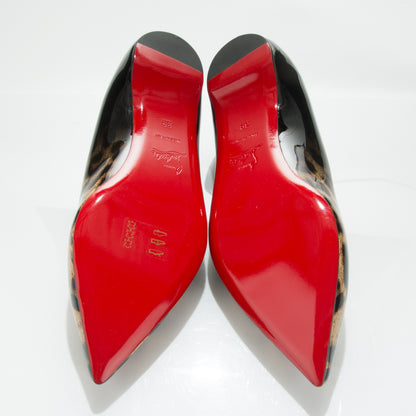 Christian Louboutin Patent Degrade Leopard Pigalle Follies Flats 39 Leopard Black 5 of 7