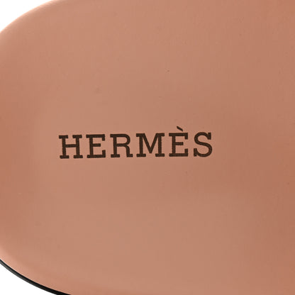 Hermes Suede Goatskin Womens Chypre Sandals 37 Nude 6 of 9