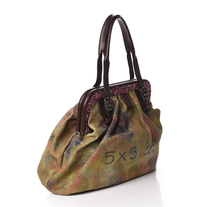 Chanel Washed Toile Graffiti On The Pavements Bowler Khaki Multicolor 3 of 19