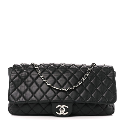 Chanel Lambskin Quilted Jumbo Coco Rain Flap Black 1 of 11