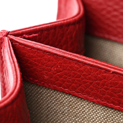 Gucci Dollar Calfskin Small Interlocking G Shoulder Bag Red 11 of 13