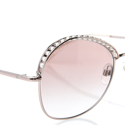 Chanel Pearl Sunglasses 4246-H Pink Gold 8 of 9
