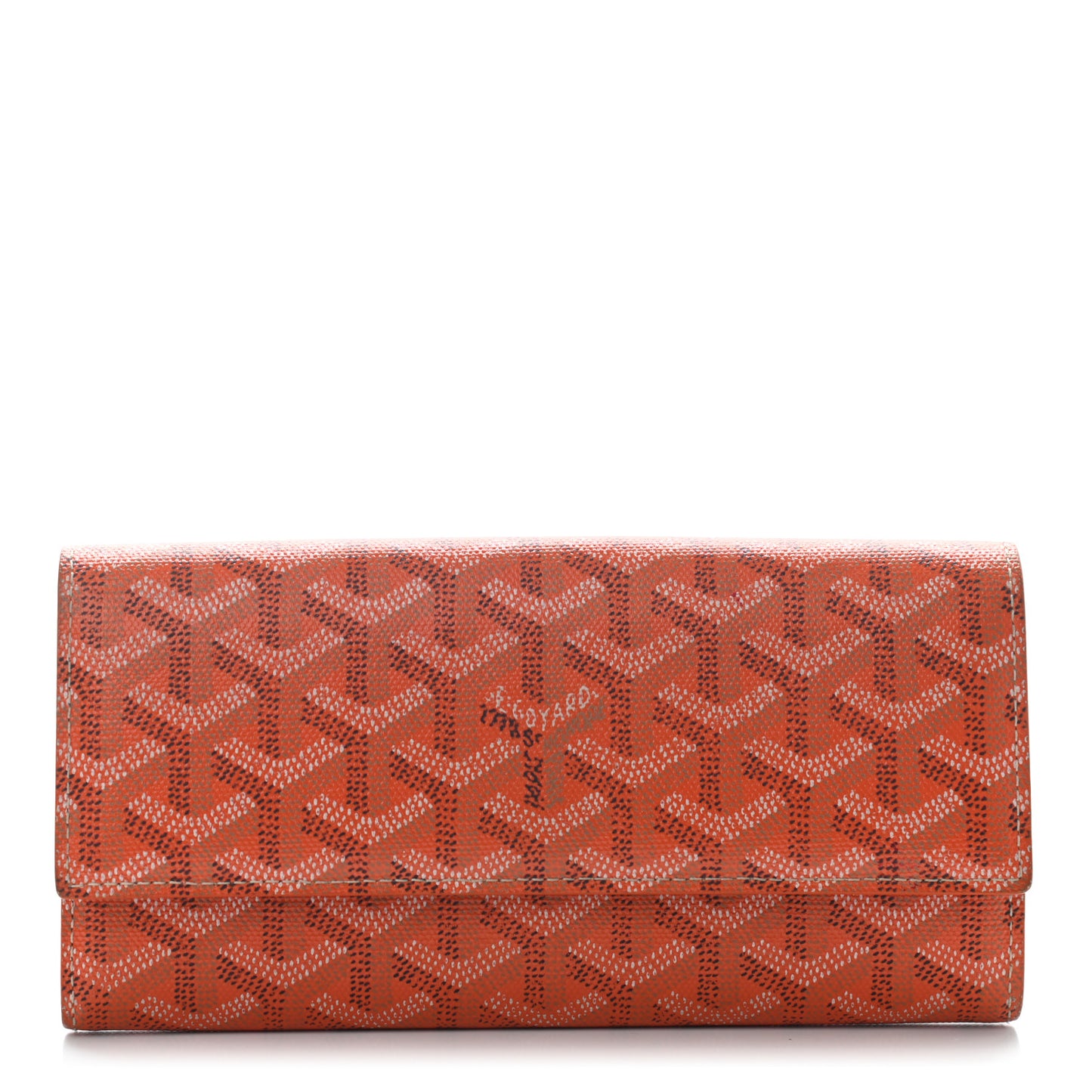 Goyardine Varenne Long Wallet Orange