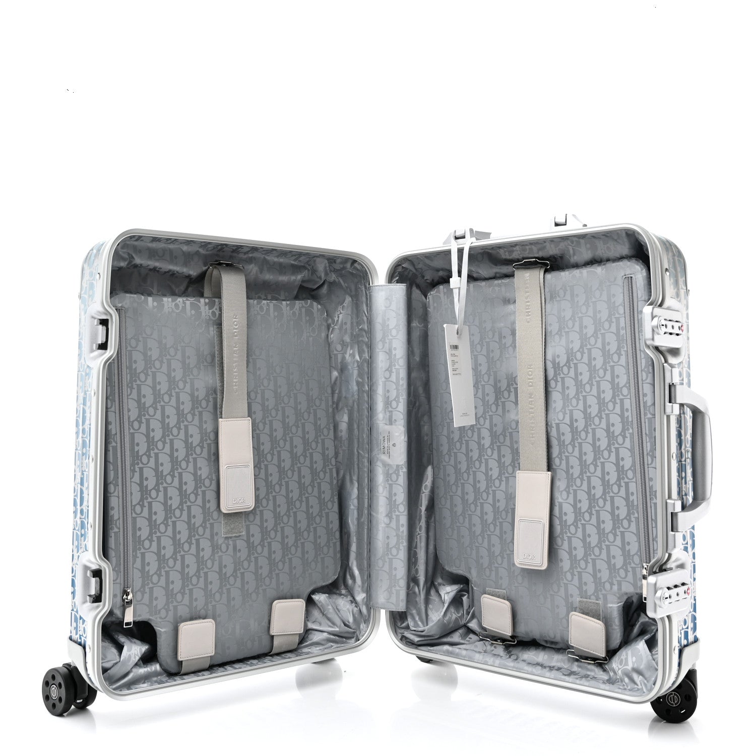 Christian Dior X RIMOWA Aluminum Gradient Cabin Luggage Blue Multi 4 of 12