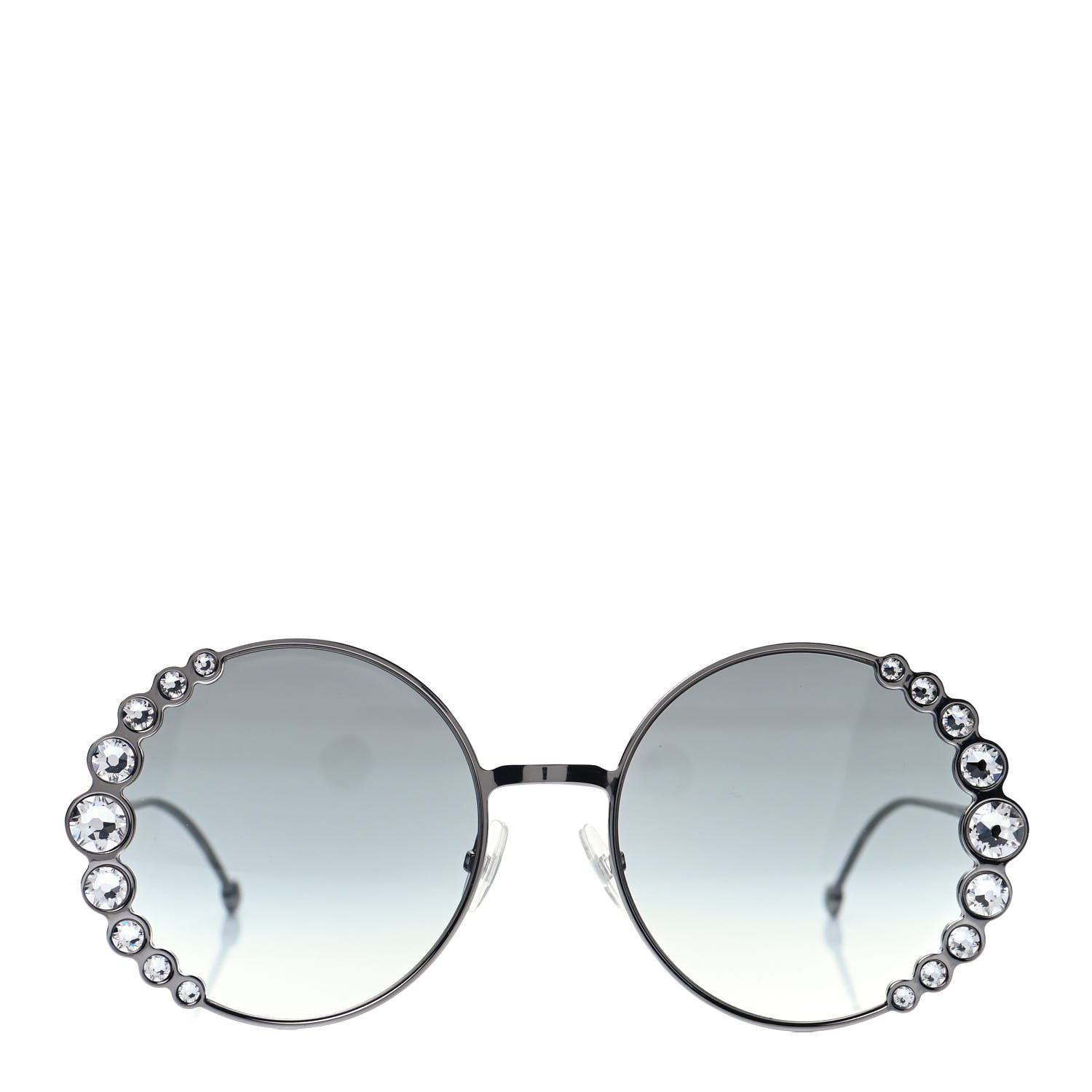 Fendi Crystal Round Sunglasses FF0324/S Silver 2 of 7