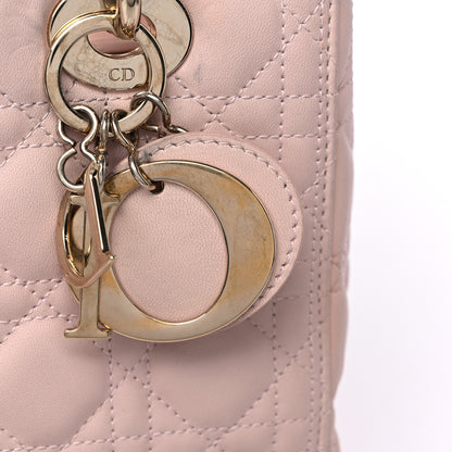 Christian Dior Lambskin Cannage Medium Lady Dior Rose Poudre 14 of 17