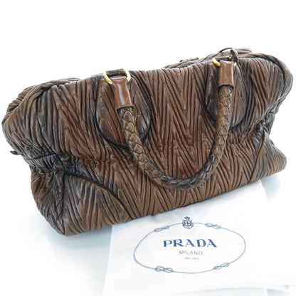 Prada Nappa Antic Chevron Bauletto 3 of 12