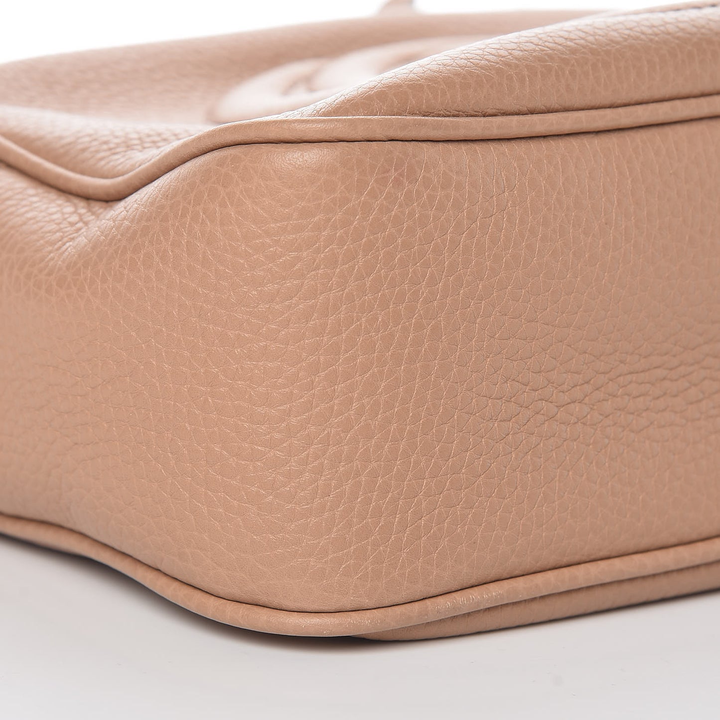 Pebbled Calfskin Small Soho Disco Bag Rose Beige
